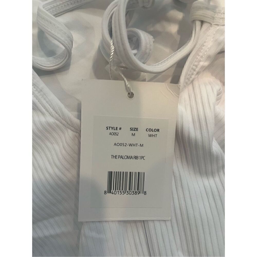 Andie Swim The Paloma Ribbed One Piece White NEW - Picture 5 of 5